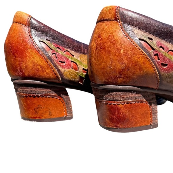 L'artiste Lace Up Shoes 41 Goth Whimsgoth Laser Cut Artsy Boho Dark Academia - Picture 8 of 14